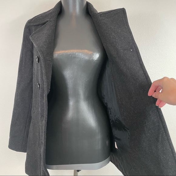 J. Crew Black Wool Blend Peacoat Jacket Size XSP - Picture 10 of 15